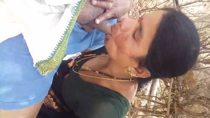Indian horny MILF giving blowjob